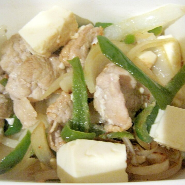 豆腐と豚肉の炒め物
